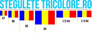 Stegulete hartie Tricolore A7, A6, A5, A4, 1/2 A4, 1/3 A4