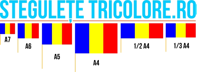 Stegulete hartie Tricolore A7, A6, A5, A4, 1/2 A4, 1/3 A4