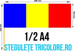 Stegulete hartie tricolore 1/2 A4