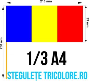 Stegulete hartie tricolore 1/3 A4